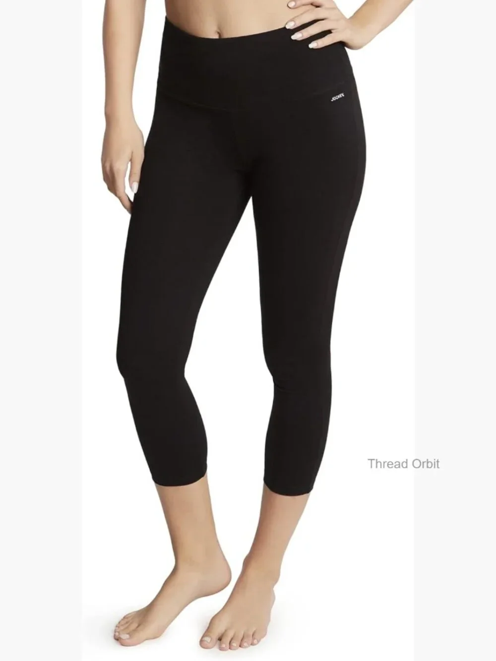 Cotton Stretch Basic Capri Leggings - Mid Rise Athletic Fit
